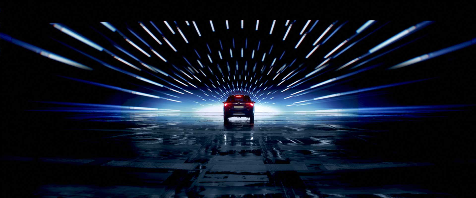 Backview car. Still from Toyota Avensis - Commercial