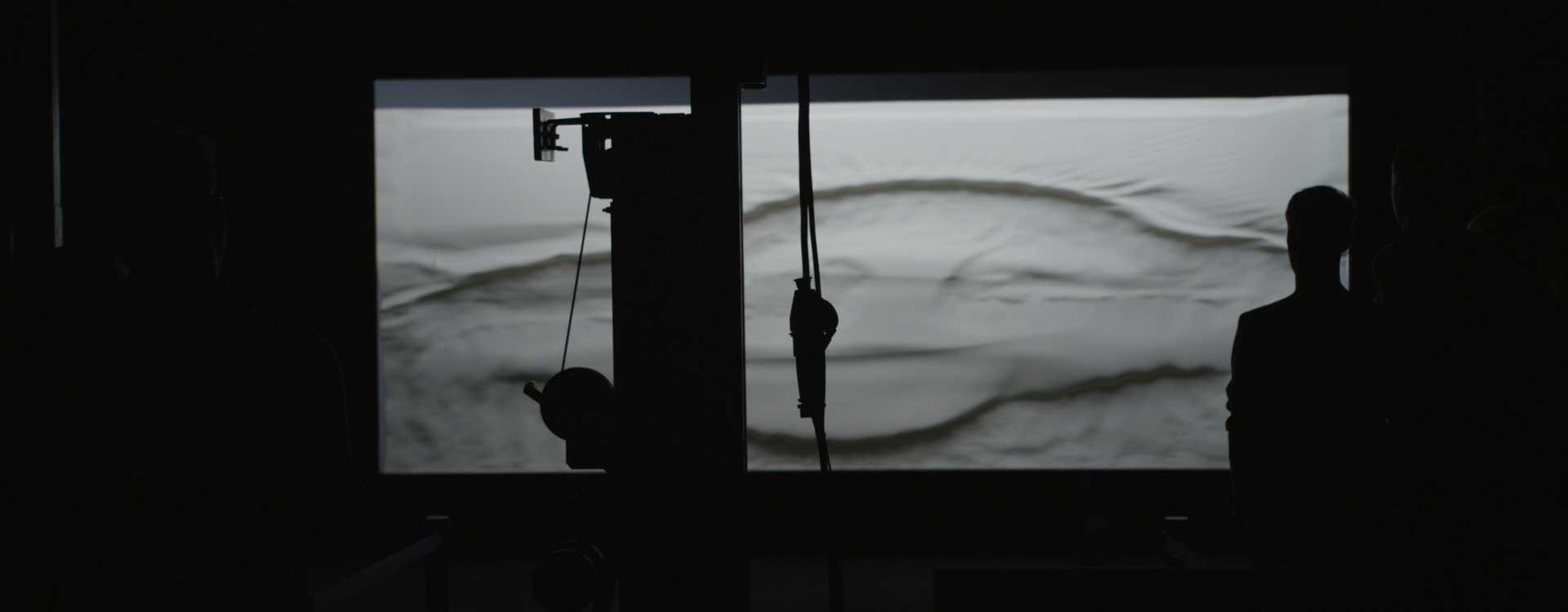 Silhouette in studio. Still from Mercedes-Benz Commercial.