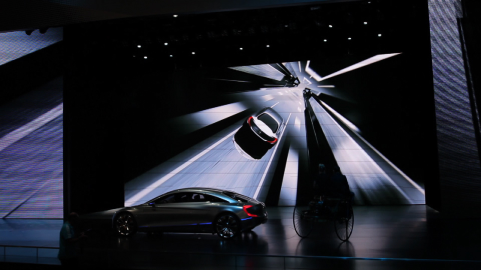 Stage action. Mercedes-Benz IAA 2011 Trade Show