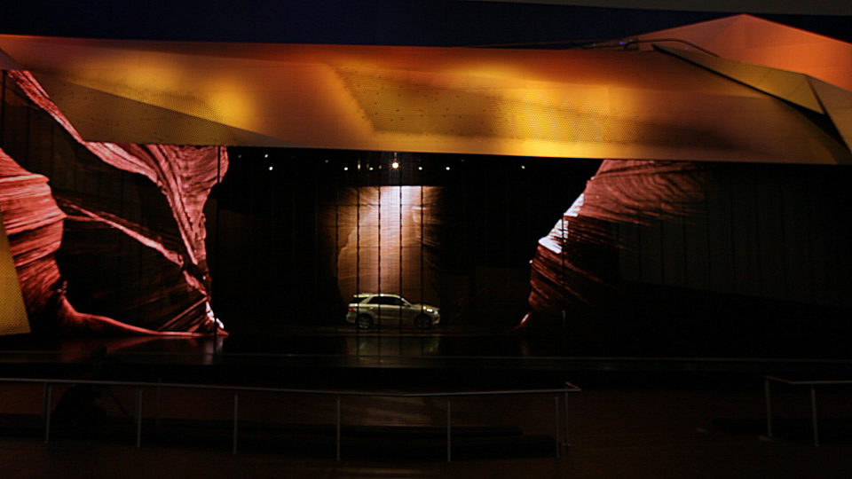 Stage in action. Mercedes-Benz IAA 2011 Trade Show